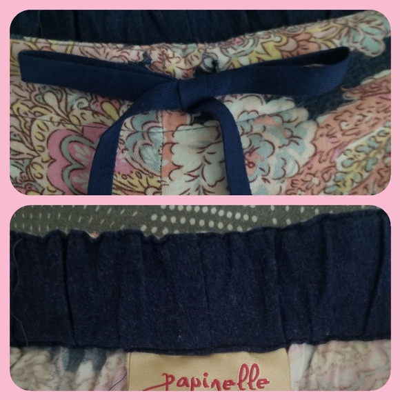 Papinelle Ella Cozy Woven Pajama Set Small EUC - Picture 5 of 10